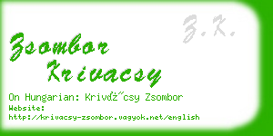 zsombor krivacsy business card